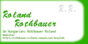 roland rothbauer business card